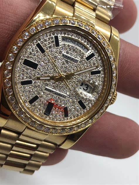 reloj rolex con diamantes